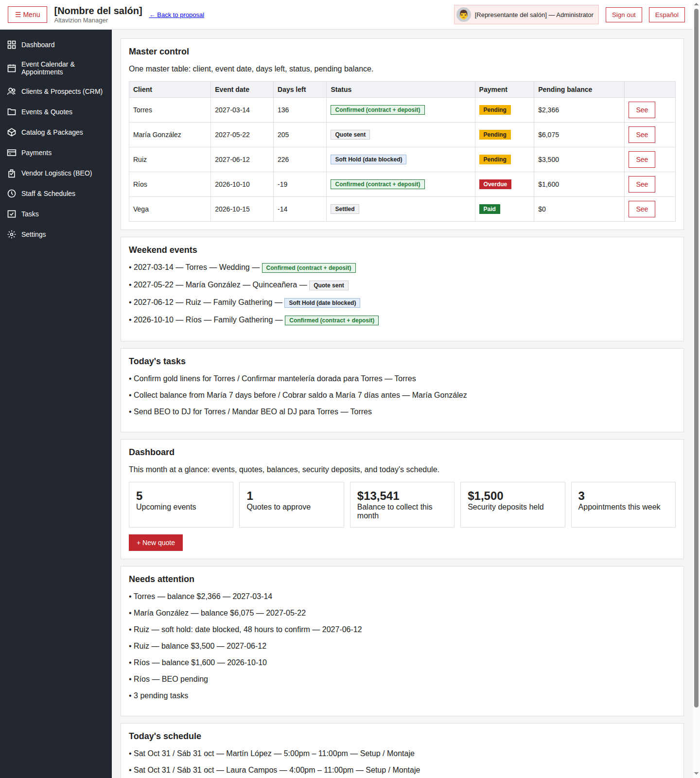 Altavizion Manager preview