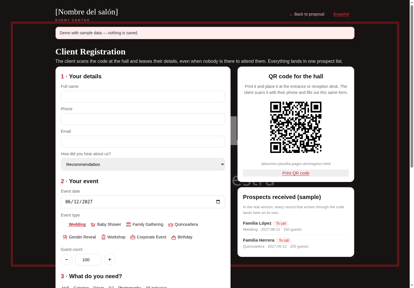 Registration demo